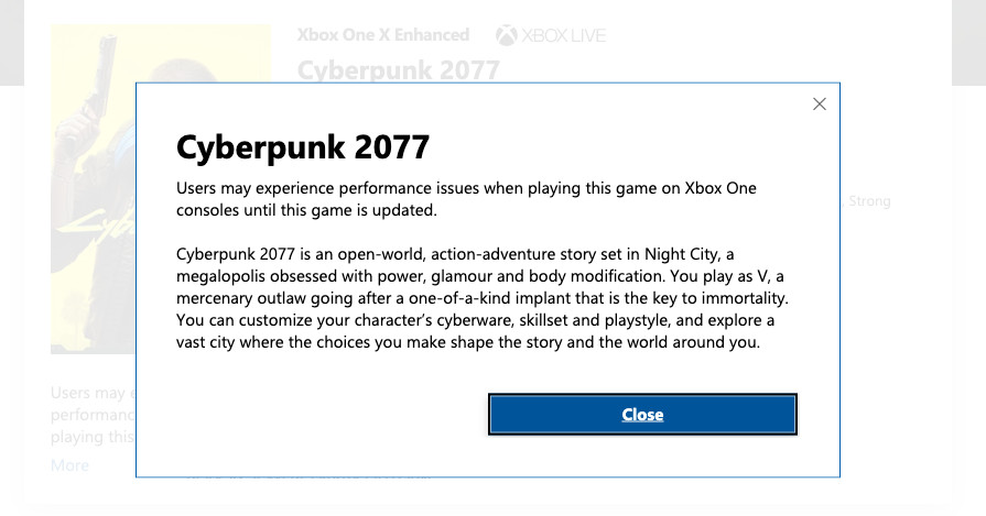 cyberpunk-2077’s-microsoft-store-listing-now-has-a-warning-for-bugs