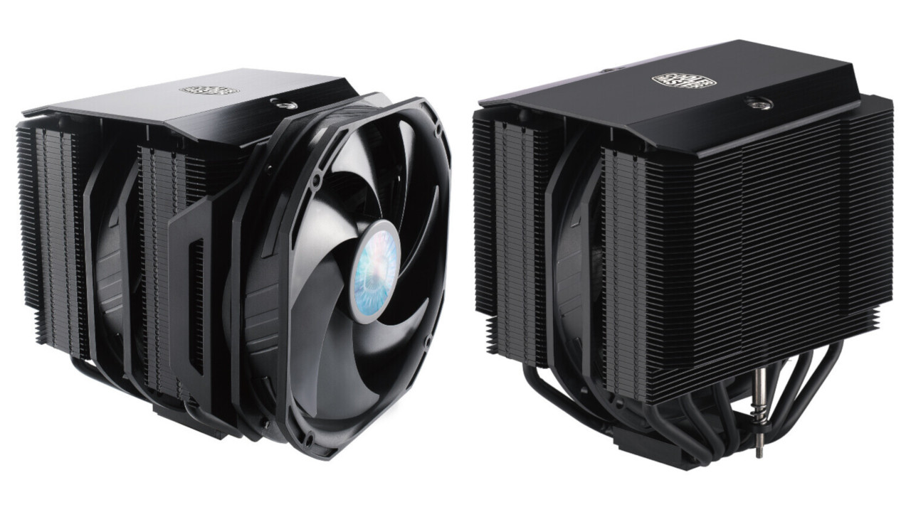 cooler-master,-masterair-ma624-stealth-heatsink:-equipped-with-three-sickleflow-fans