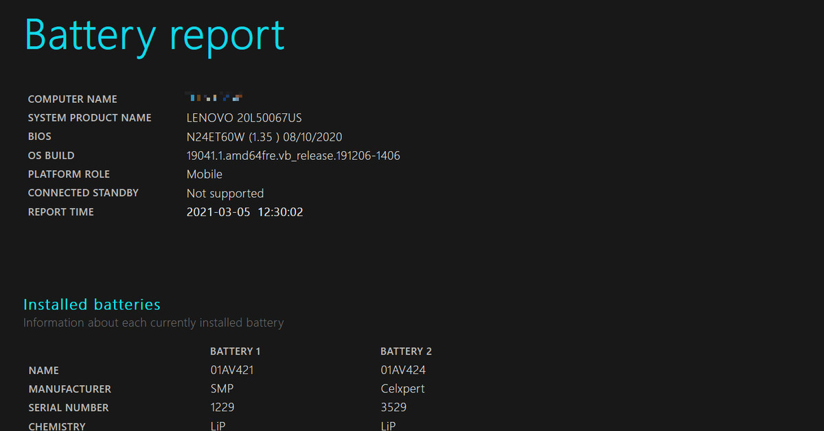 How to run a battery life report on your Windows laptop - Rondea