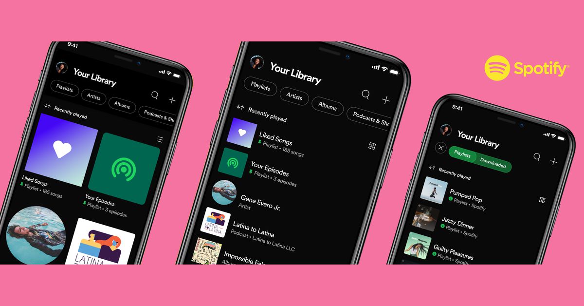 spotify’s-library-redesign-makes-it-easier-to-find-your-downloaded-content