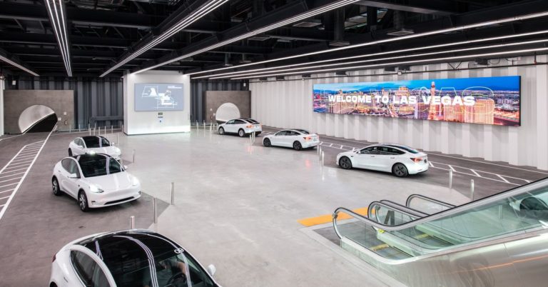 the-boring-company-tests-its-teslas-in-tunnels-system-in-las-vegas