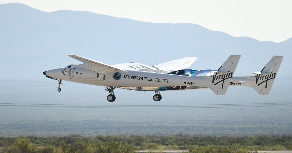 richard-branson-sets-off-on-his-voyage-to-space-aboard-virgin-galactic’s-spaceplane