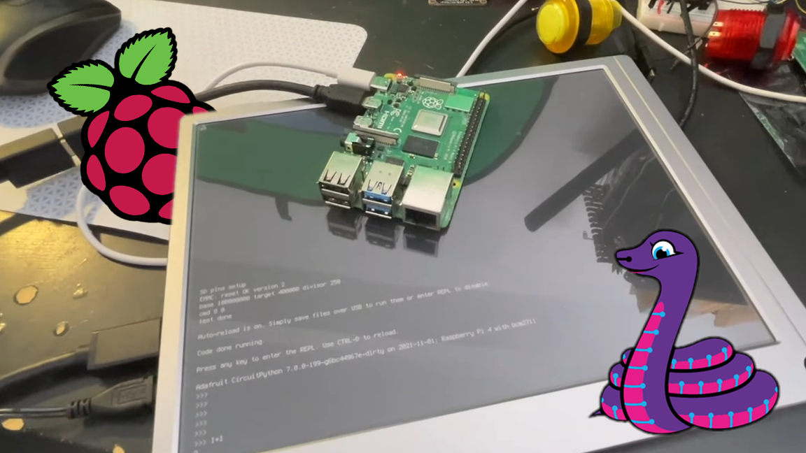 Raspberry Pi Runs Circuit Python 'Bare Metal' with eInk Display - Rondea