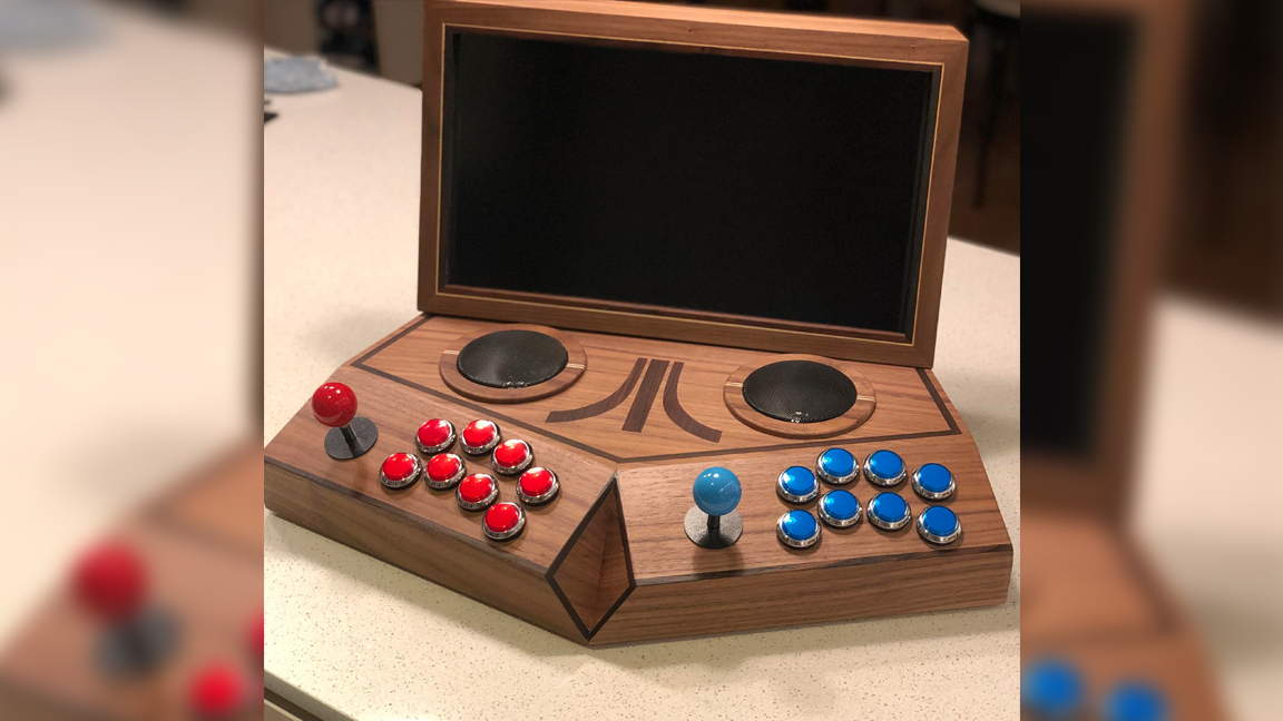 this-raspberry-pi-atari-themed-walnut-arcade-is-made-for-two