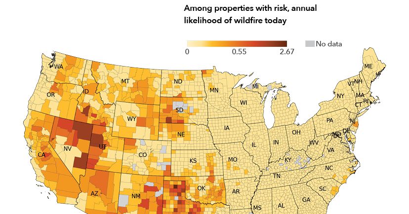 over-half-of-us-properties-face-at-least-some-wildfire-risk