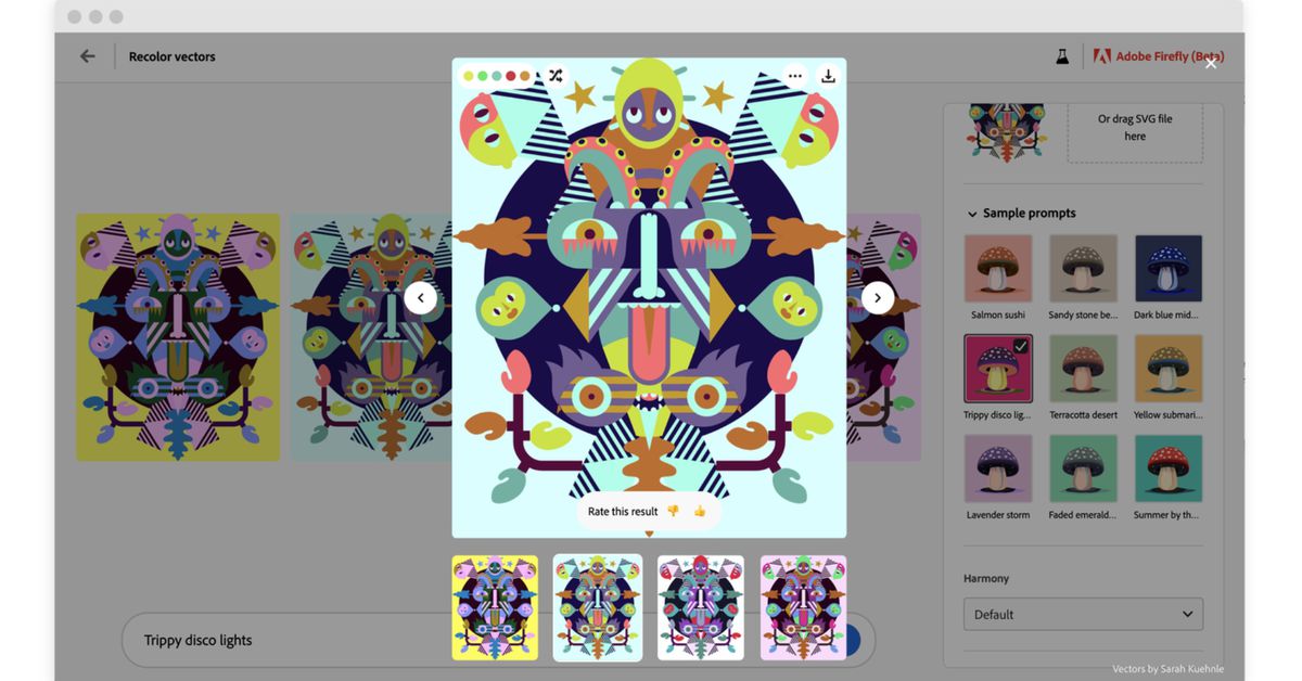 adobe-illustrator’s-new-ai-feature-instantly-switches-the-color-palette-of-vector-graphics