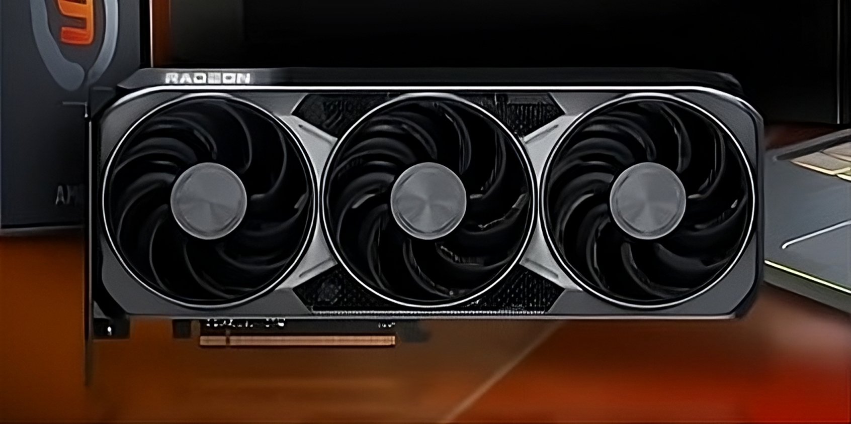 radeon-rx-9070-xt-reference-design-purportedly-revealed-—-rdna-4-gpu-emerges-with-black-shroud-with-a-triple-fan-cooler-design