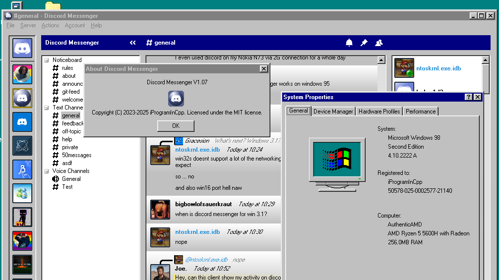 modern-discord-hacked-into-windows-95-and-98,-slimmed-down-version-keeps-core-functionality-intact